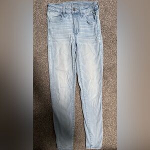 American Eagle Outfitters Light Wash Straight Leg Jeans